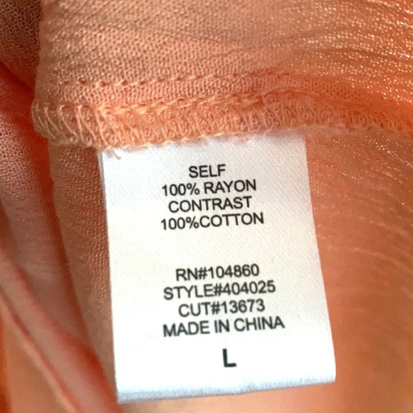 Chloe K sleeveless top, Size L, Color: peach - Picture 8 of 8